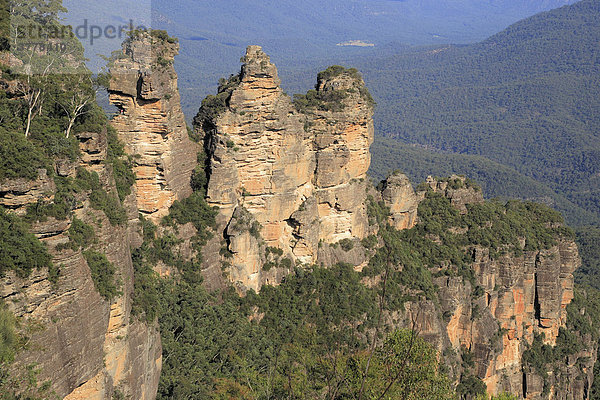 Three Sisters  drei Schwestern in den Blue Mountains  New South Wales  Australien