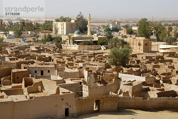 Blick über die Altstadt Ghat Fessan Libyen