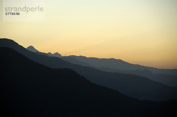 Licht des frühen Morgens Annapurna Region Nepal