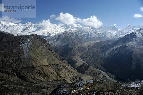 Goßartige Hochgebirgslandschaft Phu Nar-Phu Annapurna Region Nepal