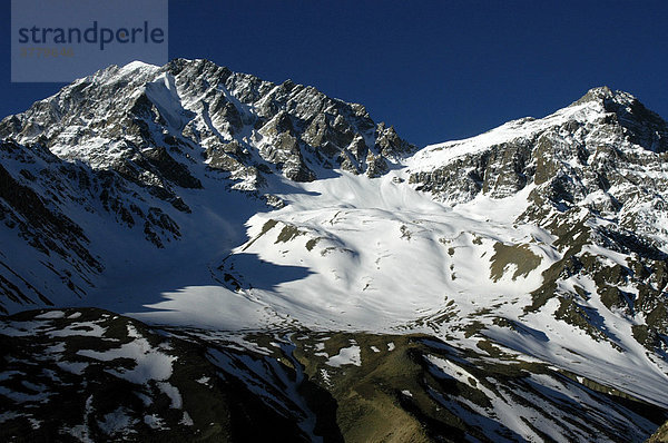 Gletscher und Gipfel auf der Nordseite des Pisang Peak Nar Nar-Phu Annapurna Region Nepal