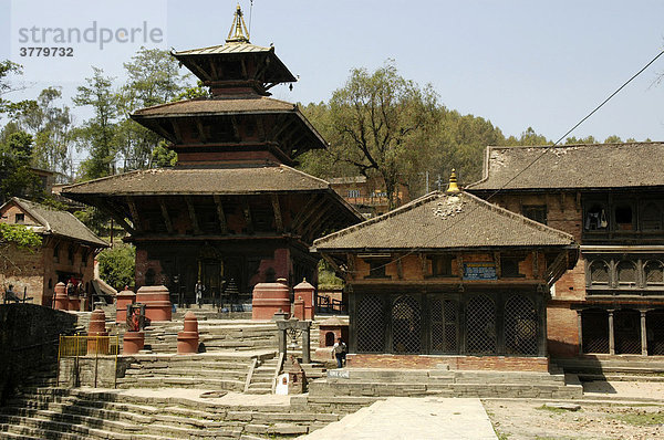 Nepalische Pagode Gokarna Mahadev Temple Kathmandu Nepal
