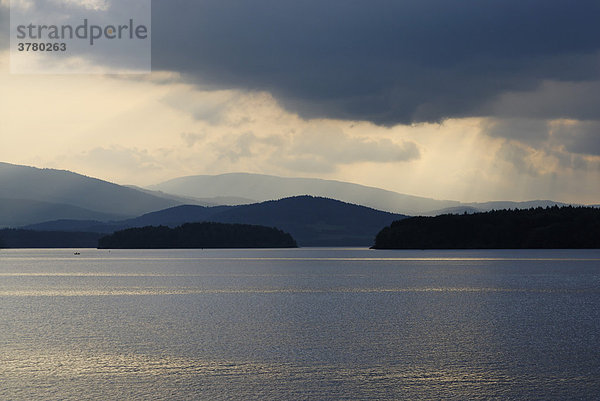 Lipno Stausee Udolni nadrz Lipno an der Moldau im Böhmerwald Böhmerwald Meer Sumavske more Sumava Böhmen Tschechien