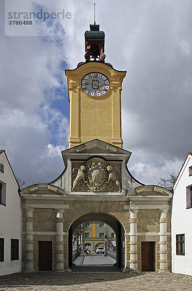 Eingangstor  Neues Schloss  Ingolstadt    Bayern Deutschland