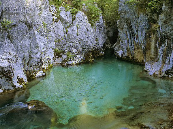 Der Fluß Soca  Camp Klin  Triglav Nationalpark  Slowenien