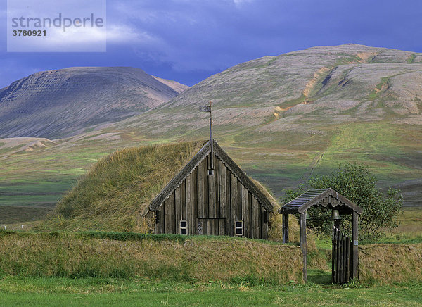 Alte Torfkirche Grafarkirkja  Gröf  Skagafjoerthur  Island