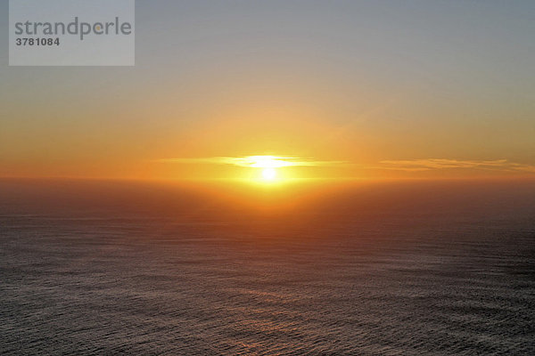 Sonnenuntergang  Ponta do Pargo  Madeira  Portugal