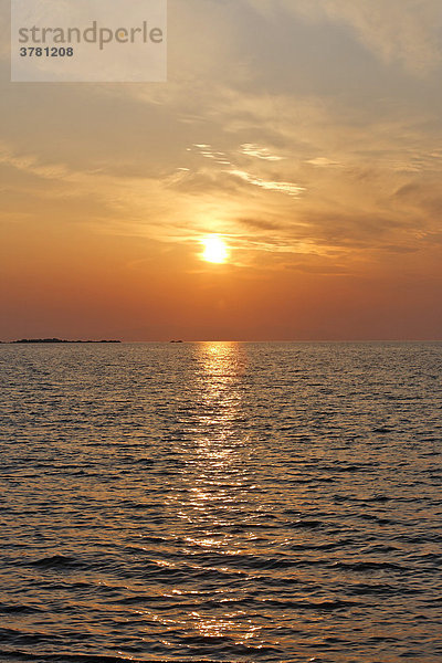 Sunset over the sea  Myconos  Greece