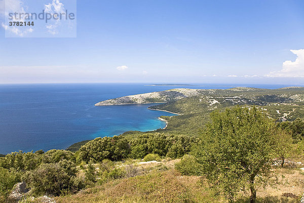 Badebucht bei Ustrine auf der Insel Cres  Primorje - Gorski kotar  Kroatien