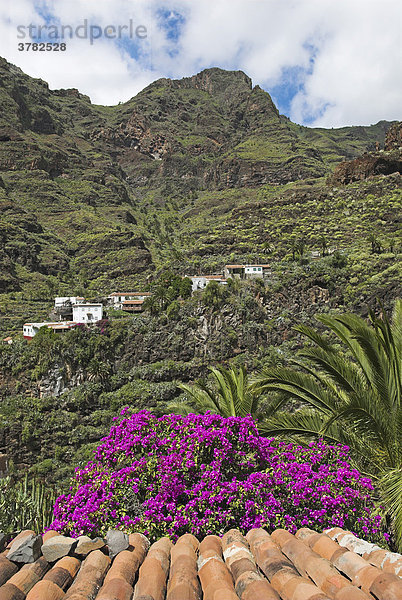 Dorf auf der Insel La Gomera  Kanarische Inseln  Spanien  Europa