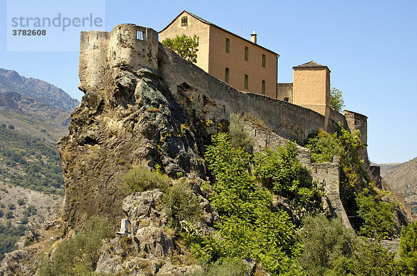 The old fortress of Corte  Corsica  France