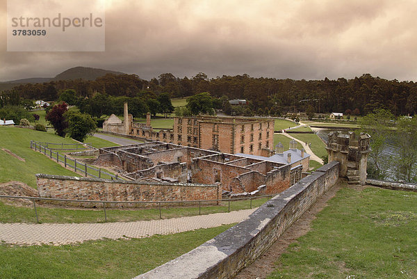 Ruins of Port Arthur  largest British convict colony  Tasmania  Australia