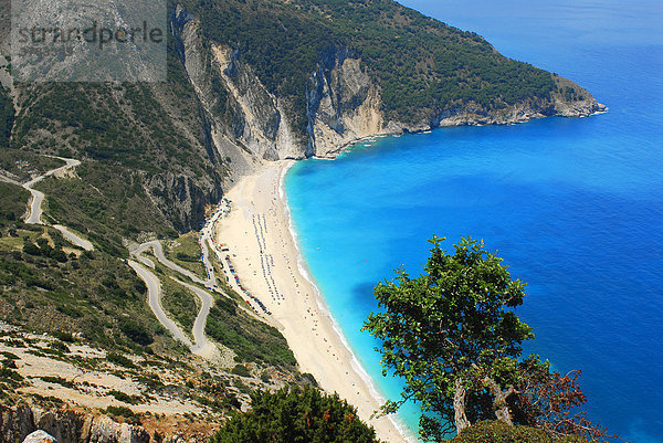 Mirtos Strand  Badebucht mit Sandstrand  Kefalonia  Ionische Inseln  Griechenland