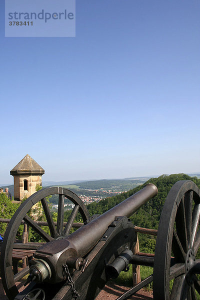 Blick von der Wartburg auf Eisenach  Thüringen  Deutschland