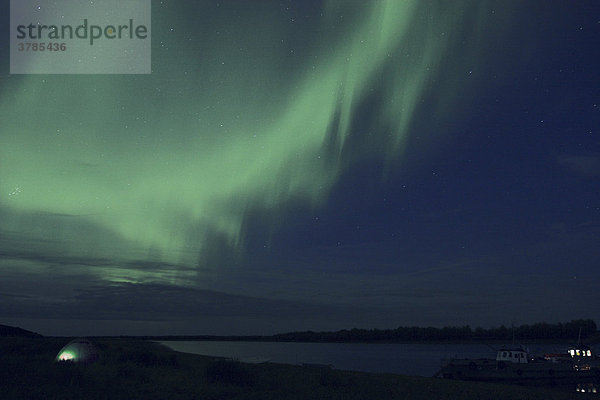 Polarlicht  Halbinsel Jamal. Yamalo-Nentsky-Autonomes Gebiet  Russland.