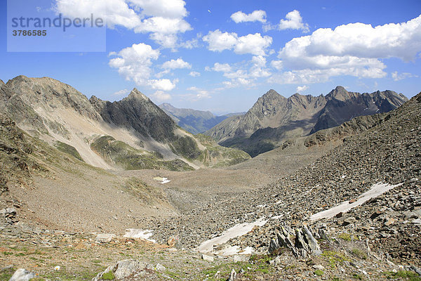 Blick auf das Kühtai-Tal  Tirol  Österreich