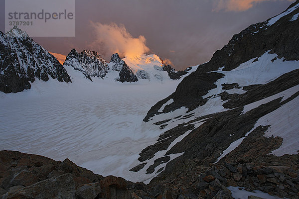 Barre des Ecrins 4.102 m  Glacier Blanc  Provence-Alpes-Cote de Azur  Hautes-Alpes  Frankreich