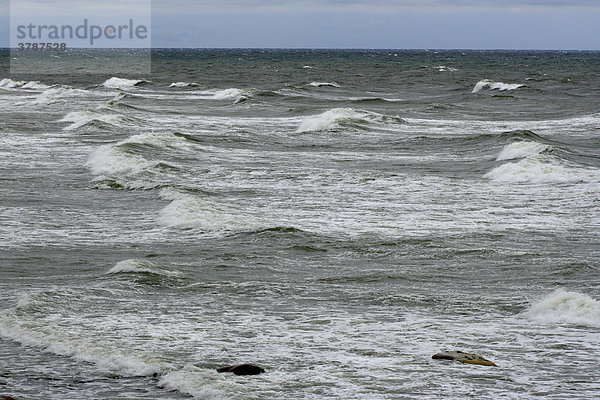 Stormy Baltic Sea  Kap Arkona  Ruegen  Mecklenburg-Western Pomerania  Germany