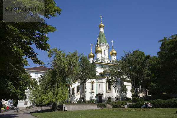Russische Kirche  Stadtzentrum von Sofia  Bulgarien