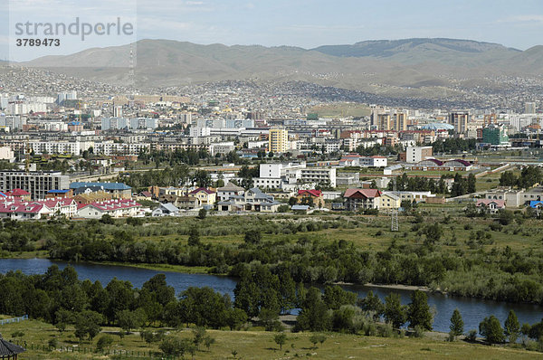 Blick auf die Stadt Ulan Bator Ulaan Baatar Mongolei