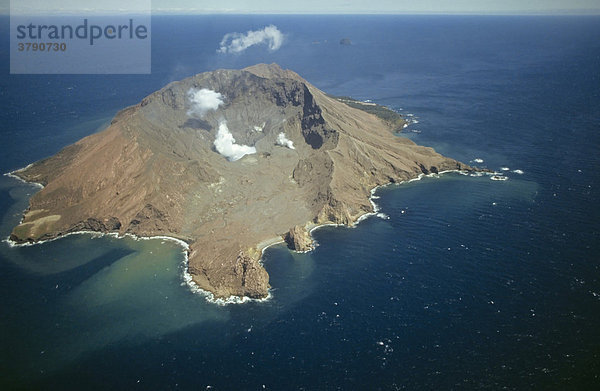 Vulkan White Island vor der Küste der Nordinsel Neuseeland