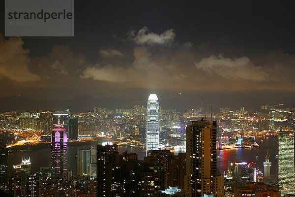 Hongkong bei Nacht Hongkong Asien China