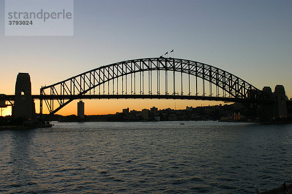 Harbour Brücke im Abendlicht Sydney Australien