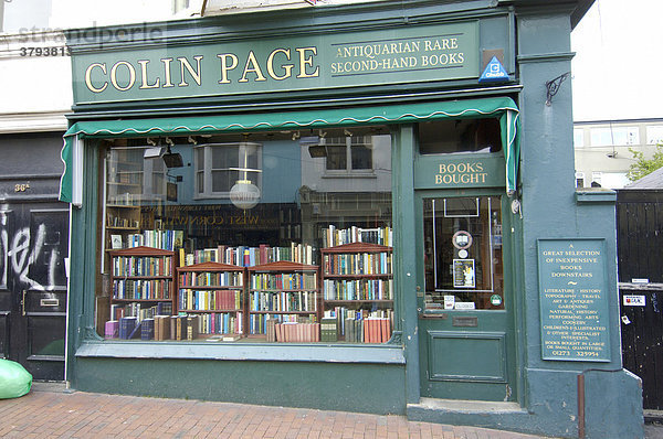 Antiquariat Buchladen in der Altstadt Brighton West Sussex England