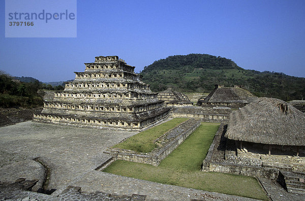 Mexiko Veracruz El Tajin Nischenpyramide Piramide de los Nicho)