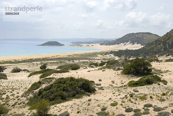 Weiter Sandstrand Golden Sands Beach Karpaz Halbinsel Nordzypern Zypern