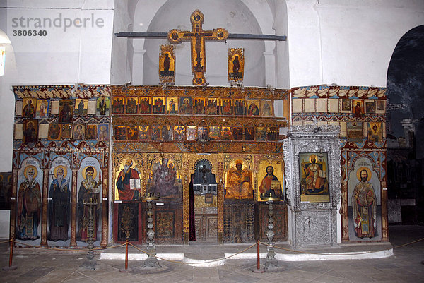 Ikonostase im Apostel Apostolos Barnabas Kloster bei Salamis Nordzypern Zypern