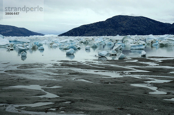 Eisberge im Watt Siaqqitseq Sermilik Fjord Ostgrönland