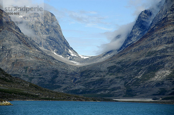 Wilde Berglandschaft Solporten Qinngertivaq Fjord Ostgrönland