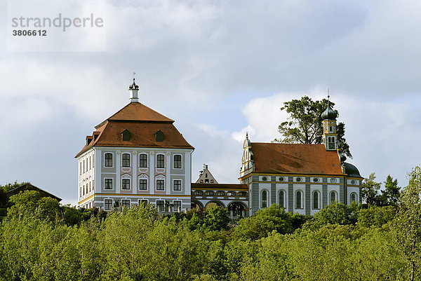 Schloss Leitheim bei Donauwörth Bayerisch Schwaben Deutschland ehemalige Sommerresidenz des Abtes von Kaisheim