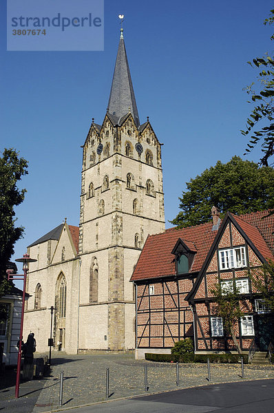 Münster  Kantorhaus  das zweitälteste Fachwerkhaus Westfalens  historische Altstadt  Herford  NRW  Nordrhein Westfalen  Deutschland