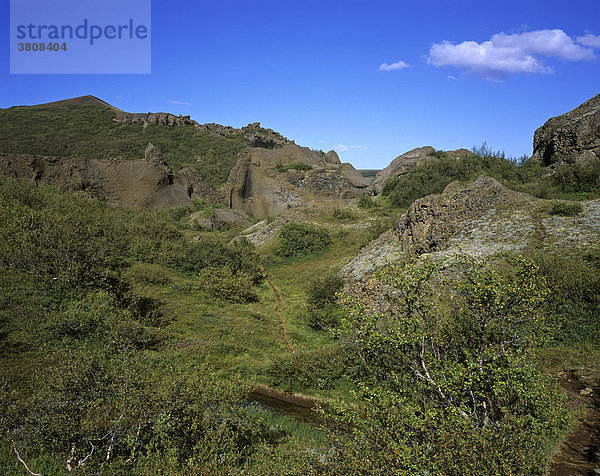 Basaltformationen Hljodaklettar  Jökulsarglufur (Jökuls·rgl_fur) Nationalpark  Island