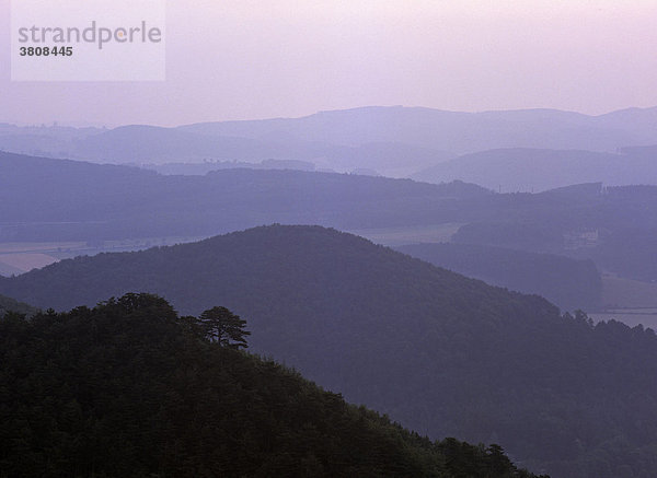 Sonnenaufgang über dem Wienerwald  Arnstein  Niederösterreich  Österreich