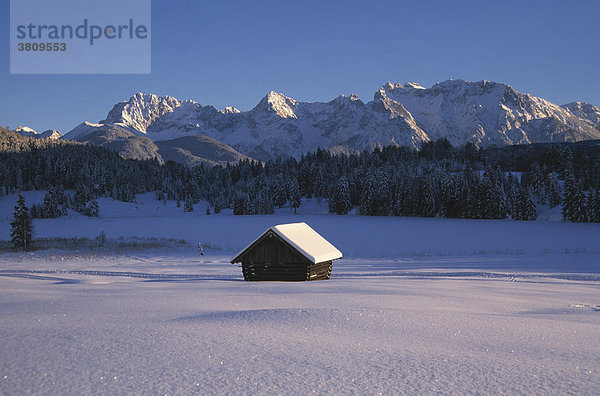 Karwendelgebirge im Winter von Gerold  Oberbayern  Bayern  Deutschland