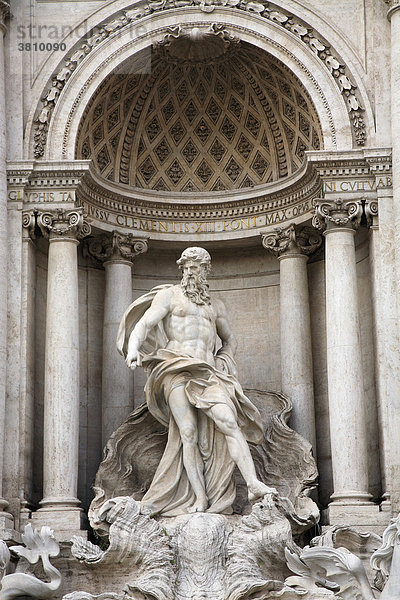 Detail Trevibrunnen  Fontana di Trevi  Rom  Italien