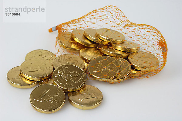 Euro-Münzen aus Schokolade