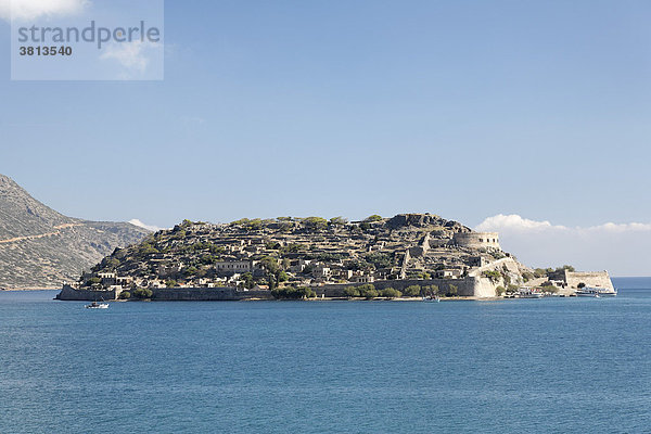 Lepra-Insel Spinalonga  Blick von Plaka  Ostkreta  Kreta  Griechenland