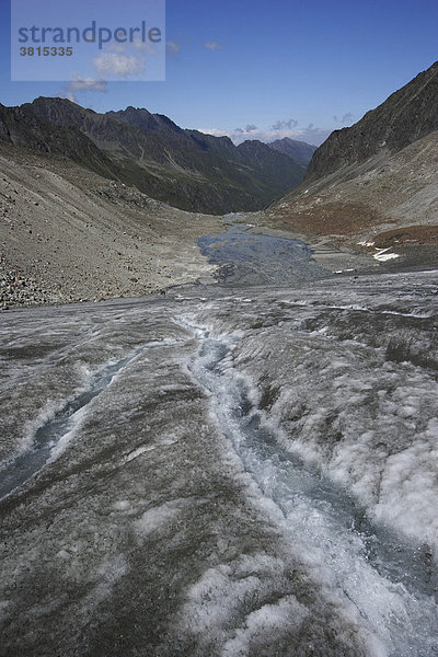 Gletscherbach vom Alpeiner-Ferner-Gletscher ins Stubaital  Östereich