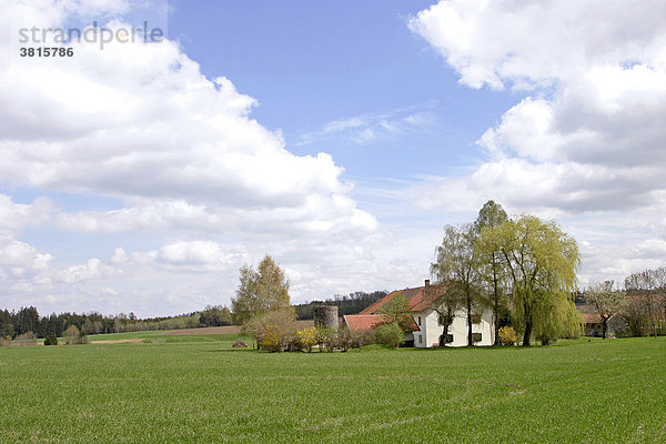Neuharting  DEU  30.04.06 - Bauernhof Wohnhaus bei Neuharting  Gemeinde Forstern bei Erding