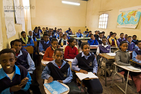 Afrika  Asmara  Eritrea Klassenzimmer