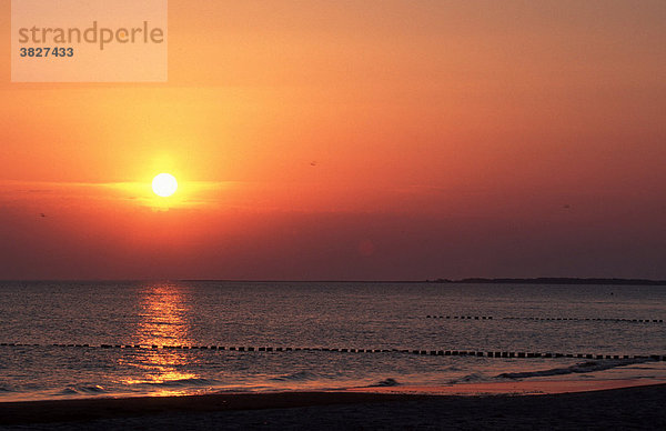 Sunset over the Baltic Sea  Germany