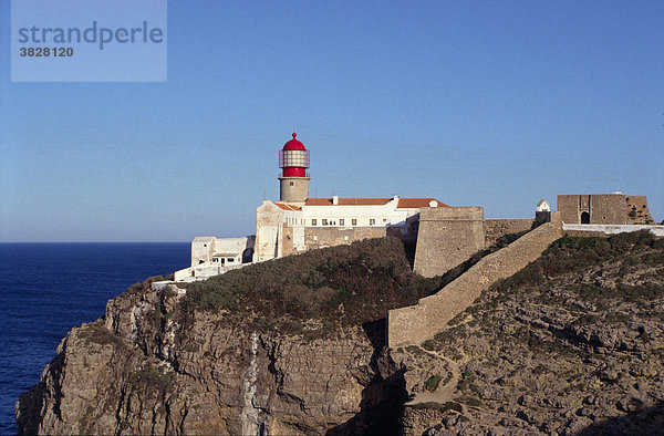 Leuchtturm  Cabo de Sao Vicente  Algarve  Portugal