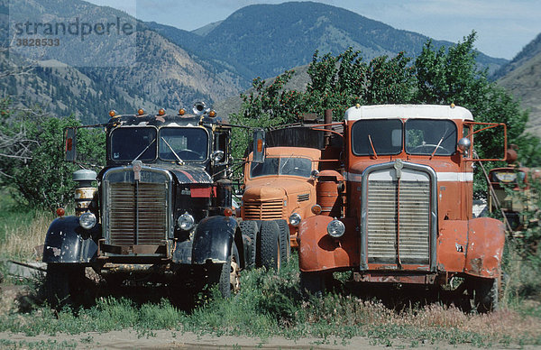 Old trucks  Keremeos  British Columbia  Canada