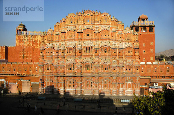 Palast der Winde Gesamtansicht Jaipur Rajasthan Indien