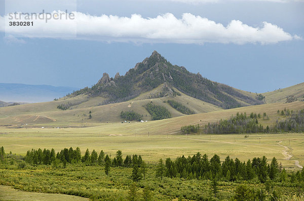 Markanter Berg Terelij Nationalpark Mongolei