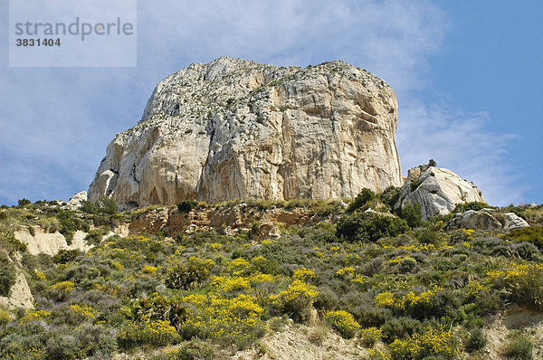 Der Berg Penon de I`Fach  Wahrzeichen von Calpe  Costa Blanca  Spanien